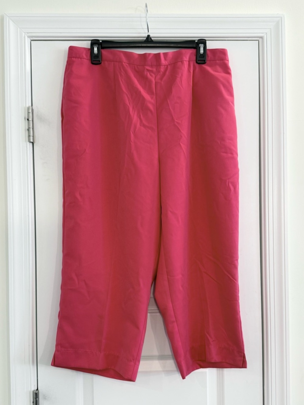 Alfred Dunner Pink Pull On Capri Pants 16W Plus High Rise Classic Casual